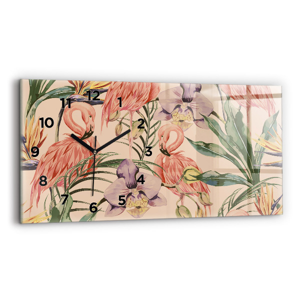 Horizontale Uhr mit motiv Tropische Palmenblätter