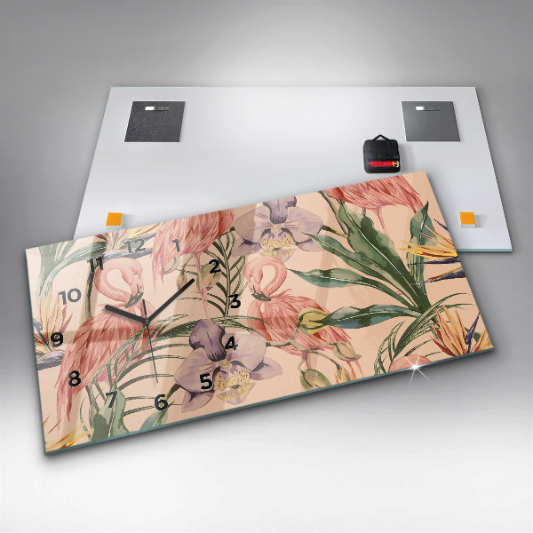 Horizontale Uhr mit motiv Tropische Palmenblätter