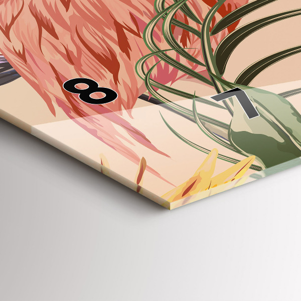 Horizontale Uhr mit motiv Tropische Palmenblätter