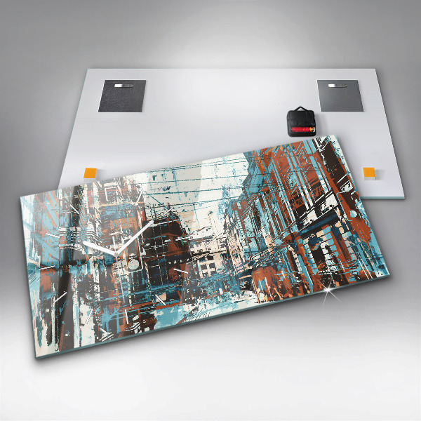Horizontale Uhr mit motiv Straßenkunst