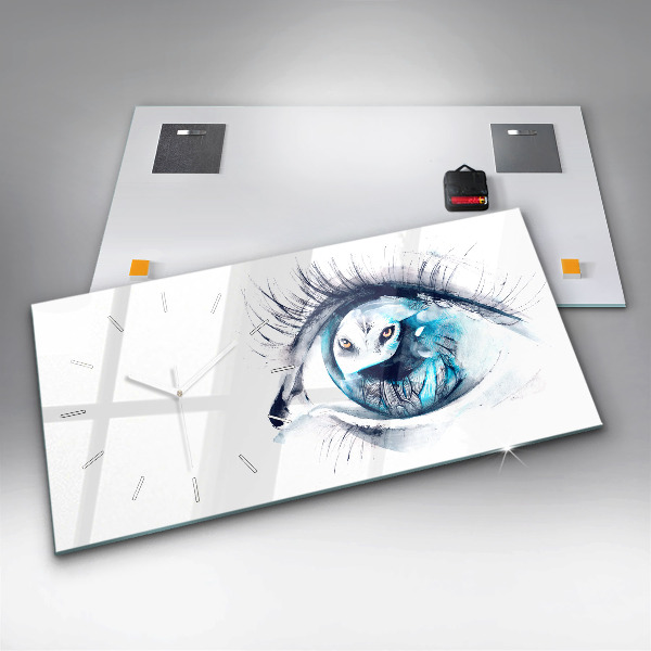 Horizontale Uhr Illustration eines Wolfs