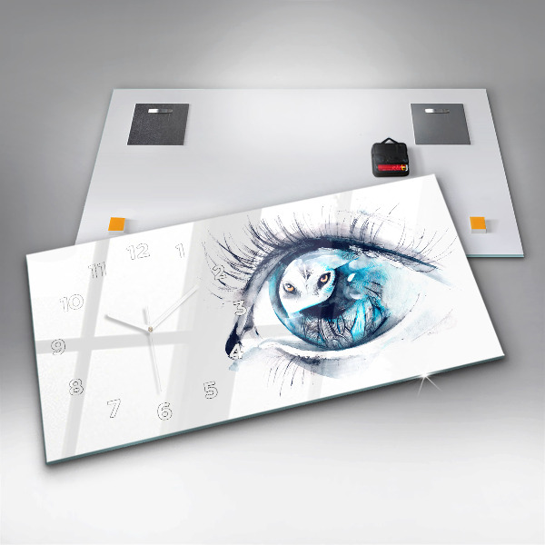 Horizontale Uhr Illustration eines Wolfs