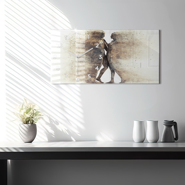 Horizontale Uhr Abstraktion Menschen Sand