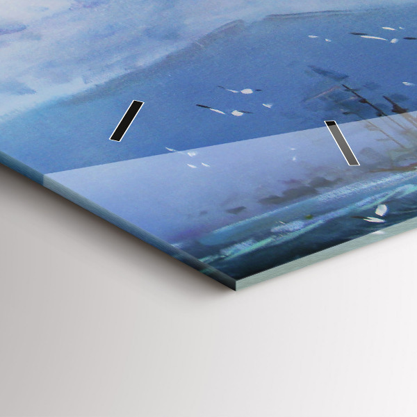 Horizontale Uhr mit motiv Schiff auf dem Wasser