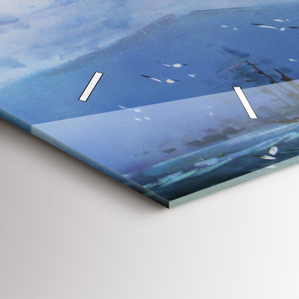 Horizontale Uhr mit motiv Schiff auf dem Wasser