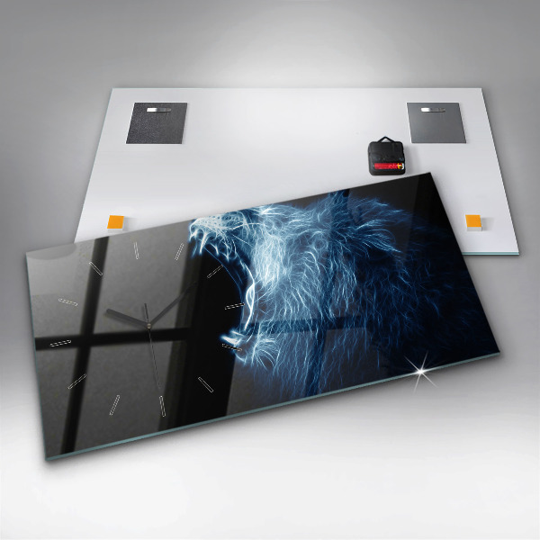 Horizontale Uhr Körpersprache eines wilden Löwen