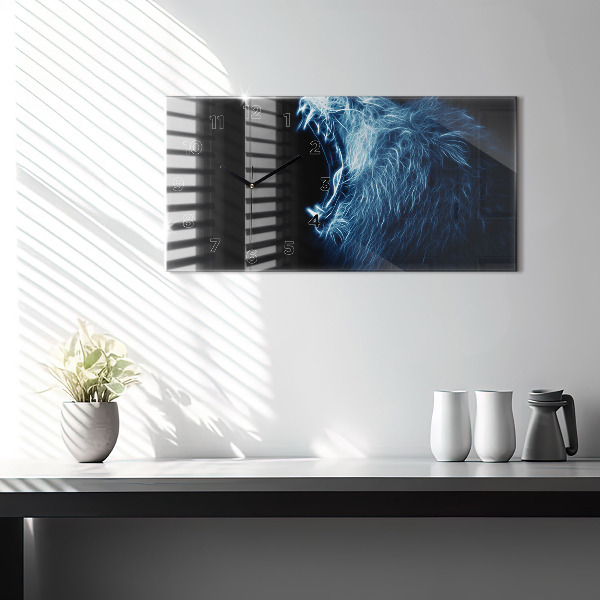 Horizontale Uhr Körpersprache eines wilden Löwen