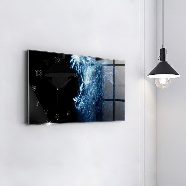 Horizontale Uhr Körpersprache eines wilden Löwen