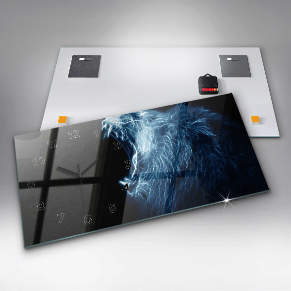 Horizontale Uhr Körpersprache eines wilden Löwen