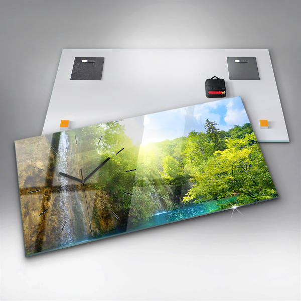 Horizontale Uhr mit motiv Lagunenlandschaft