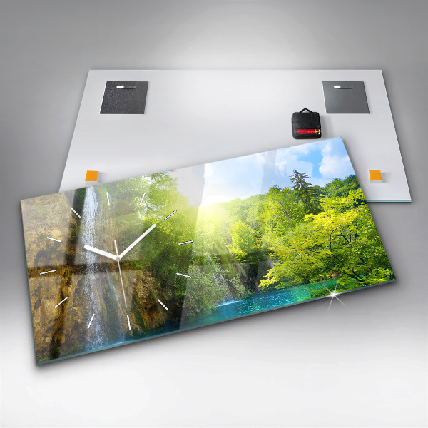 Horizontale Uhr mit motiv Lagunenlandschaft