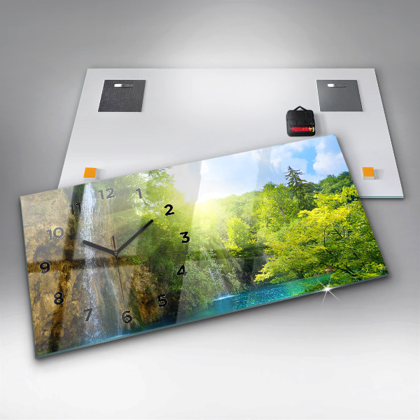 Horizontale Uhr mit motiv Lagunenlandschaft