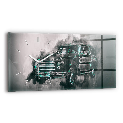 Horizontale Uhr mit motiv Oldschool Auto