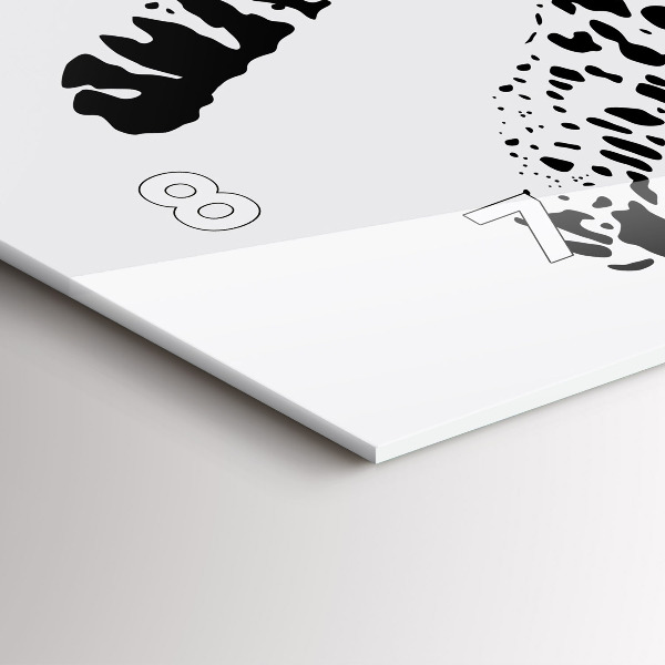 Horizontale Uhr mit motiv Silhouette eines Panthers