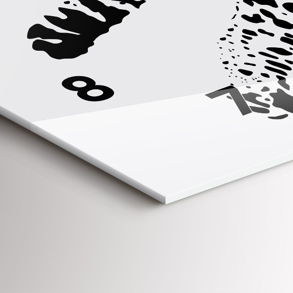 Horizontale Uhr mit motiv Silhouette eines Panthers