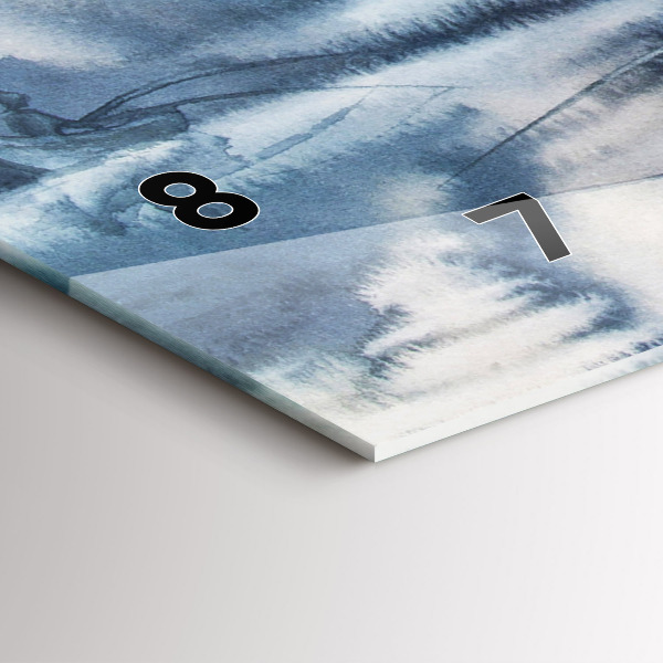 Horizontale Uhr mit motiv Winter See Boot