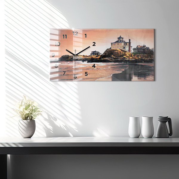 Horizontale Uhr mit motiv Sherman Küste