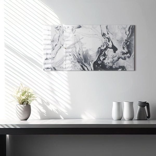 Horizontale Uhr mit motiv Abstrakte Tintenmurmel