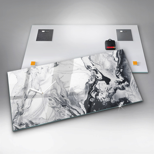 Horizontale Uhr mit motiv Abstrakte Tintenmurmel