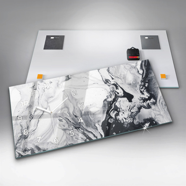 Horizontale Uhr mit motiv Abstrakte Tintenmurmel