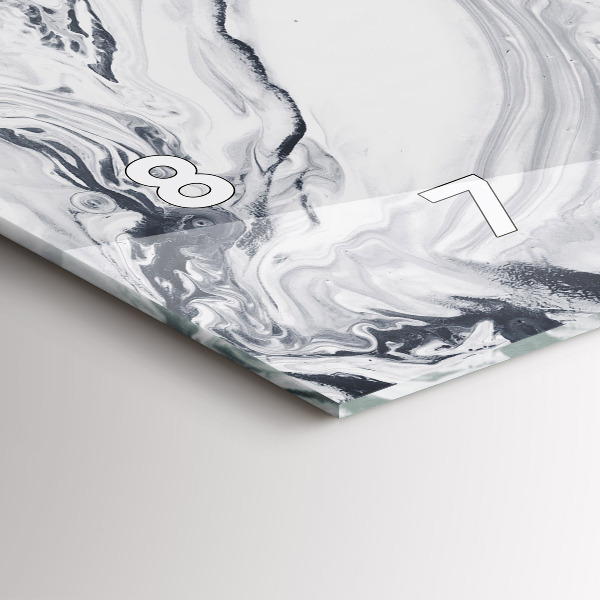 Horizontale Uhr mit motiv Abstrakte Tintenmurmel