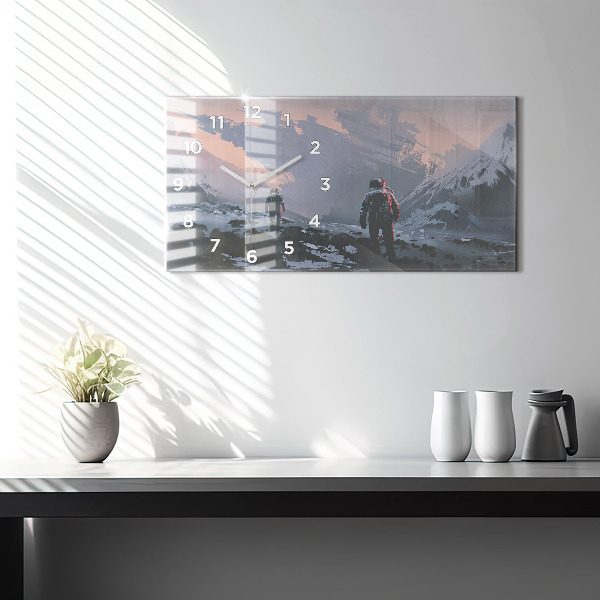 Horizontale Uhr mit motiv Astronauten Milchstraße