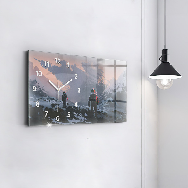 Horizontale Uhr mit motiv Astronauten Milchstraße