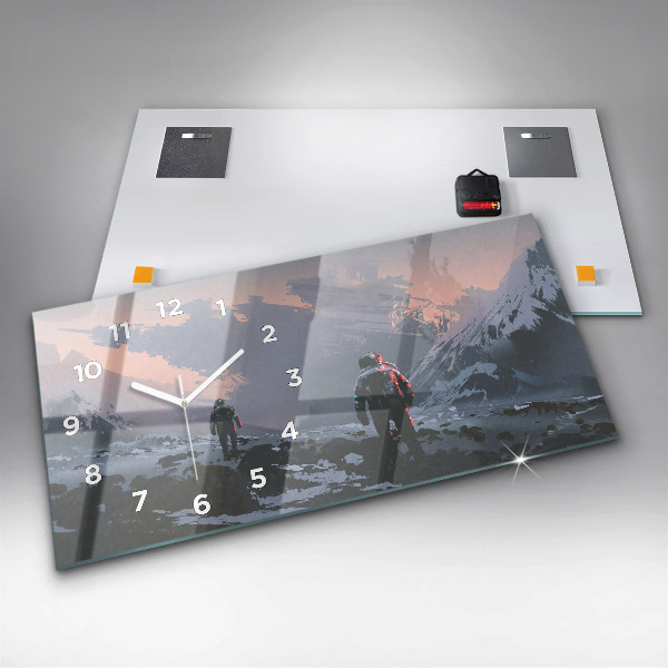 Horizontale Uhr mit motiv Astronauten Milchstraße