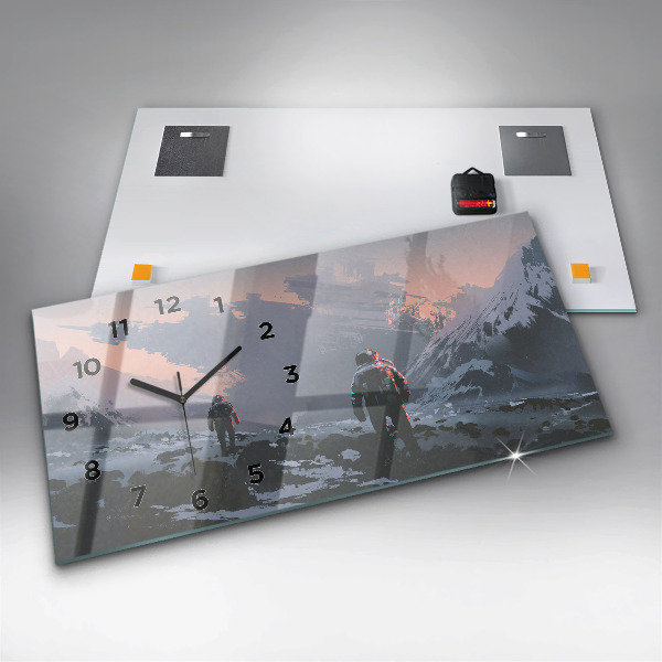 Horizontale Uhr mit motiv Astronauten Milchstraße