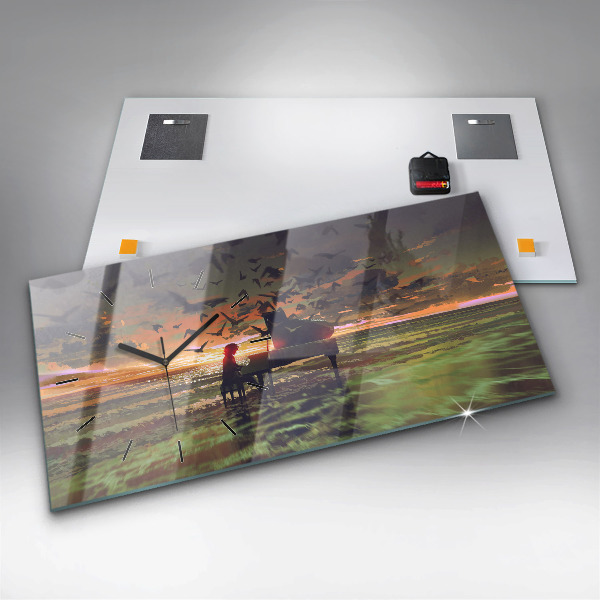 Horizontale Uhr Konzert am Strand