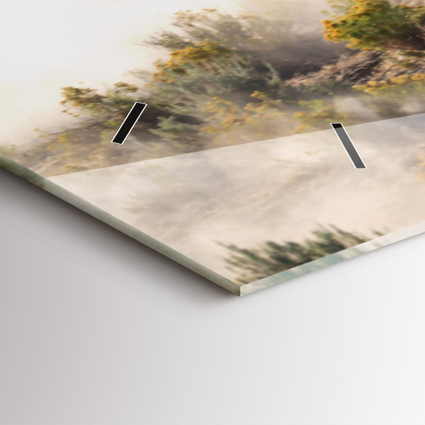 Horizontale Uhr mit motiv Herde von rasenden Pferden