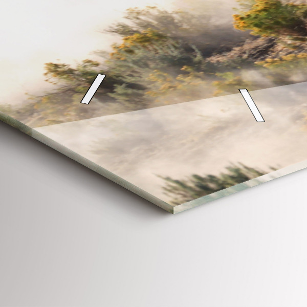 Horizontale Uhr mit motiv Herde von rasenden Pferden