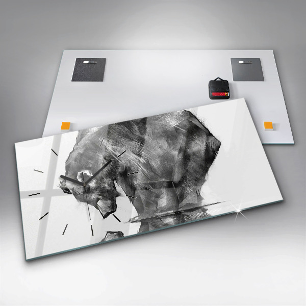 Horizontale Uhr Zeichnung Bär