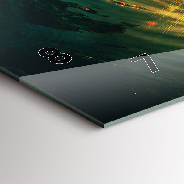 Horizontale Uhr Wellenperspektive Sonnenuntergang