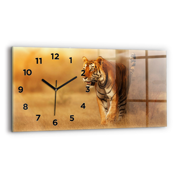 Horizontale Uhr Tiger jagen