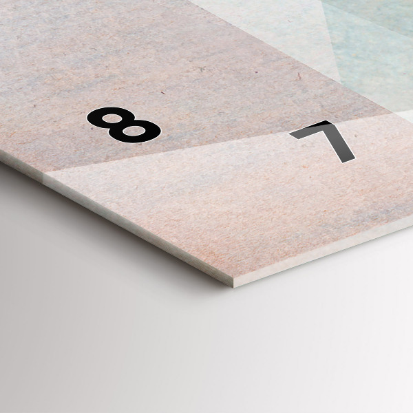 Horizontale Uhr mit motiv Dreiecke Abstrakte Textur