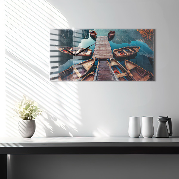 Horizontale Uhr mit motiv Plattform und See