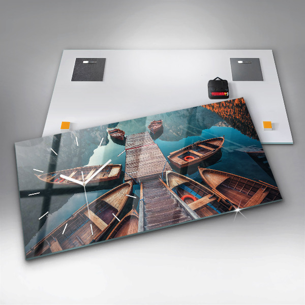 Horizontale Uhr mit motiv Plattform und See