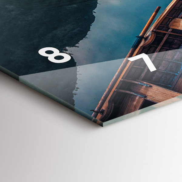 Horizontale Uhr mit motiv Plattform und See