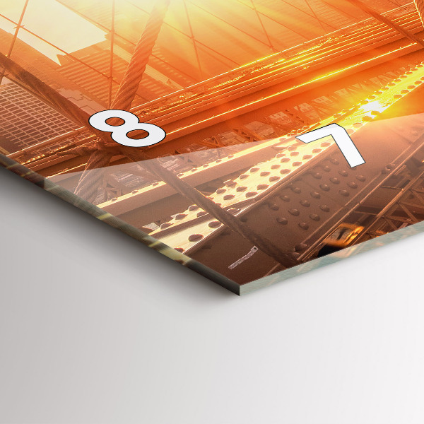 Horizontale Uhr Brooklyn-Brücke NYC