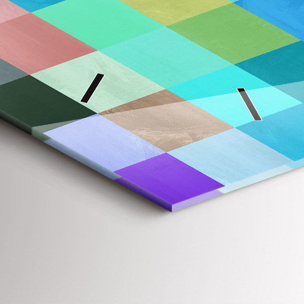 Horizontale Uhr Komposition von Quadraten