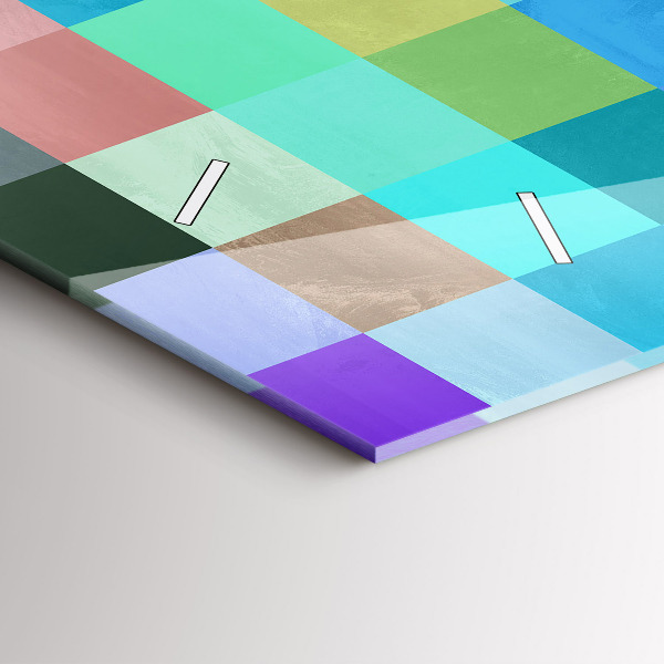 Horizontale Uhr Komposition von Quadraten