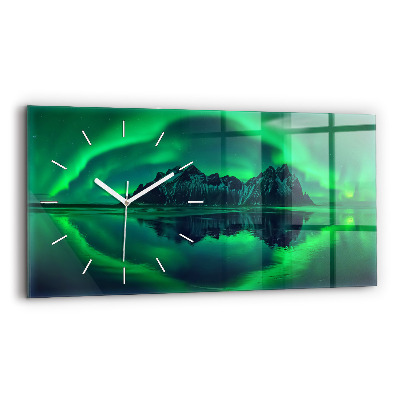 Horizontale Uhr mit motiv Aurora borealis