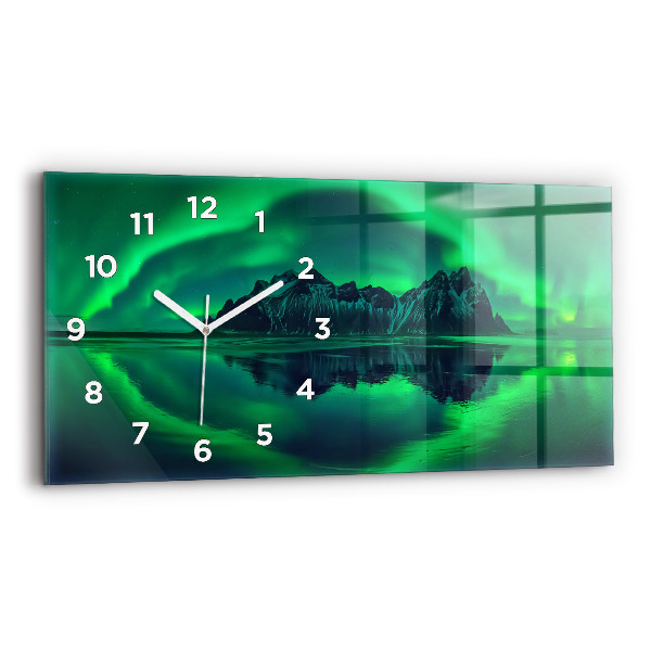 Horizontale Uhr mit motiv Aurora borealis