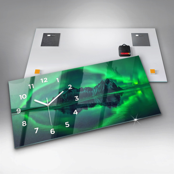 Horizontale Uhr mit motiv Aurora borealis