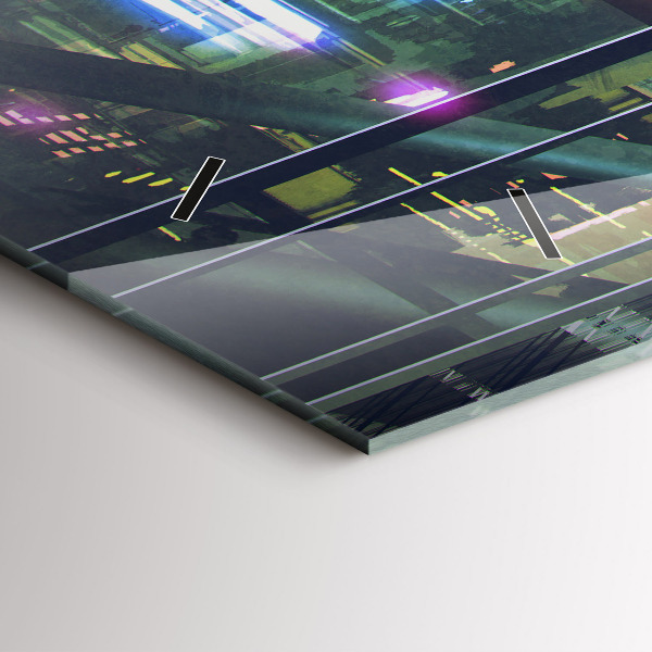 Horizontale Uhr mit motiv Cyber-Punk