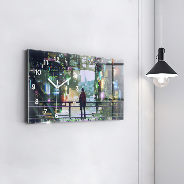 Horizontale Uhr mit motiv Cyber-Punk