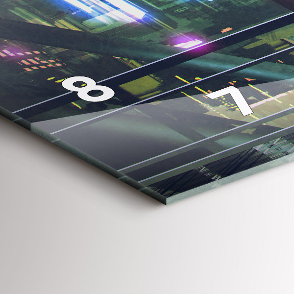 Horizontale Uhr mit motiv Cyber-Punk