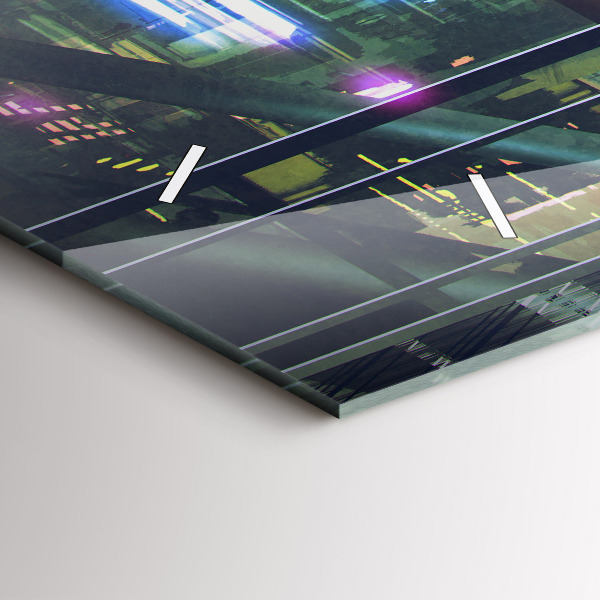 Horizontale Uhr mit motiv Cyber-Punk