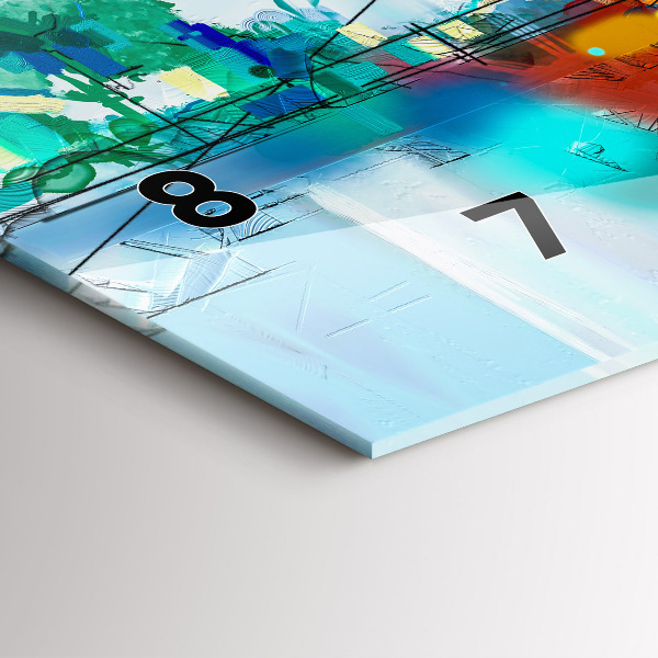 Horizontale Uhr Abstrakte Öl-Landschaft